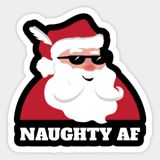 Naughty AF Dirty Santa Christmas Joke Sticker